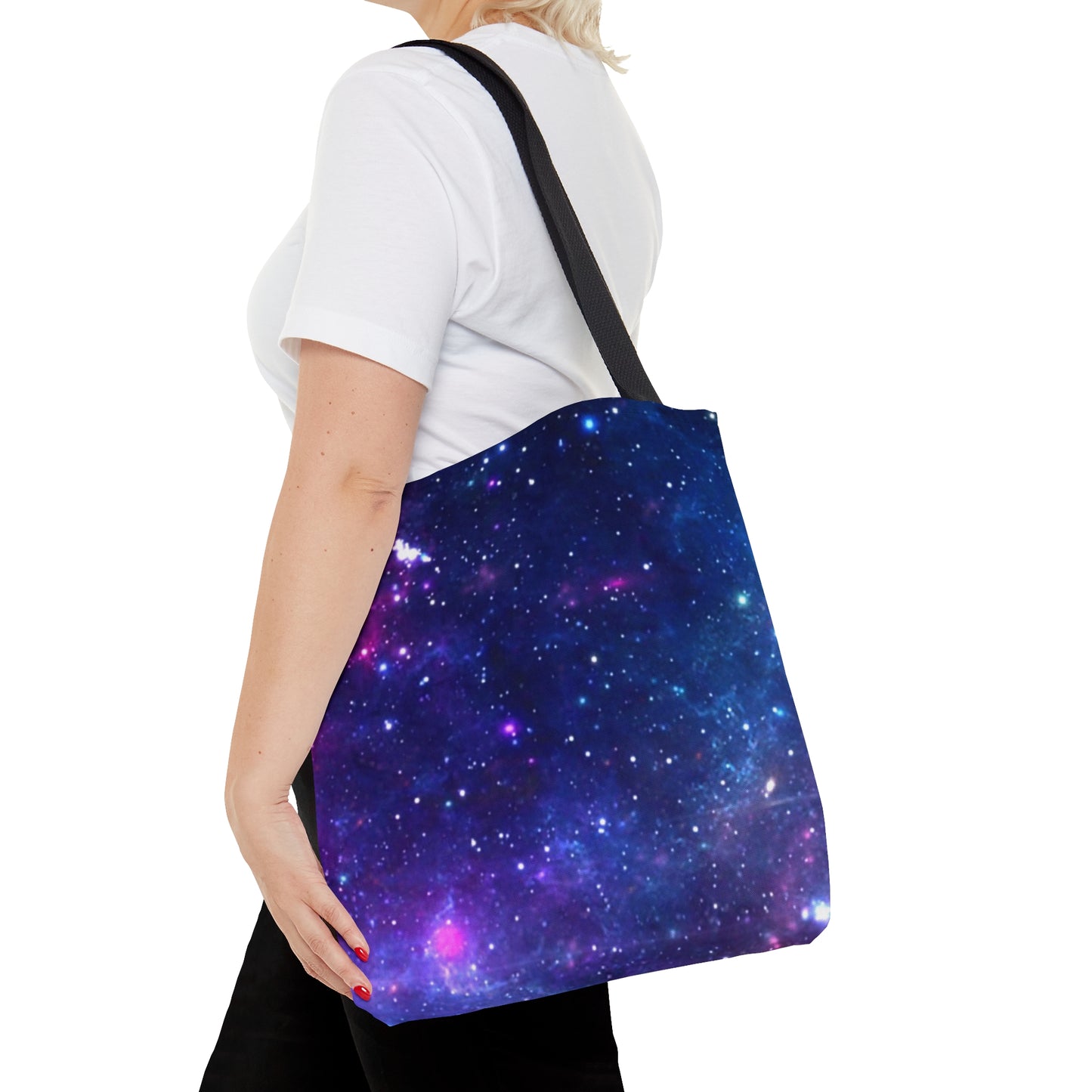 Purple Beyond the Stars Outer Space Out of this World Tote Bag (AOP)