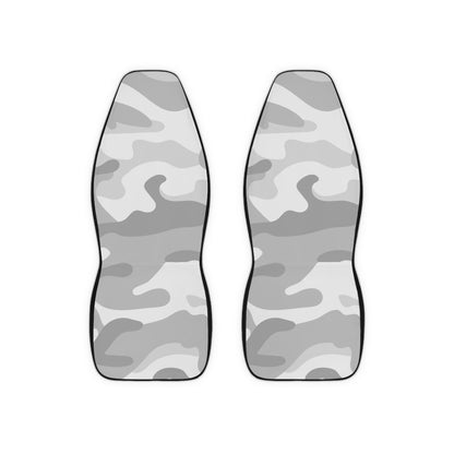 Gray Camo Polyester Car Seat Covers