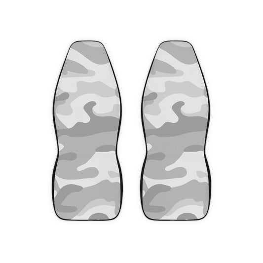 Gray Camo Polyester Car Seat Covers