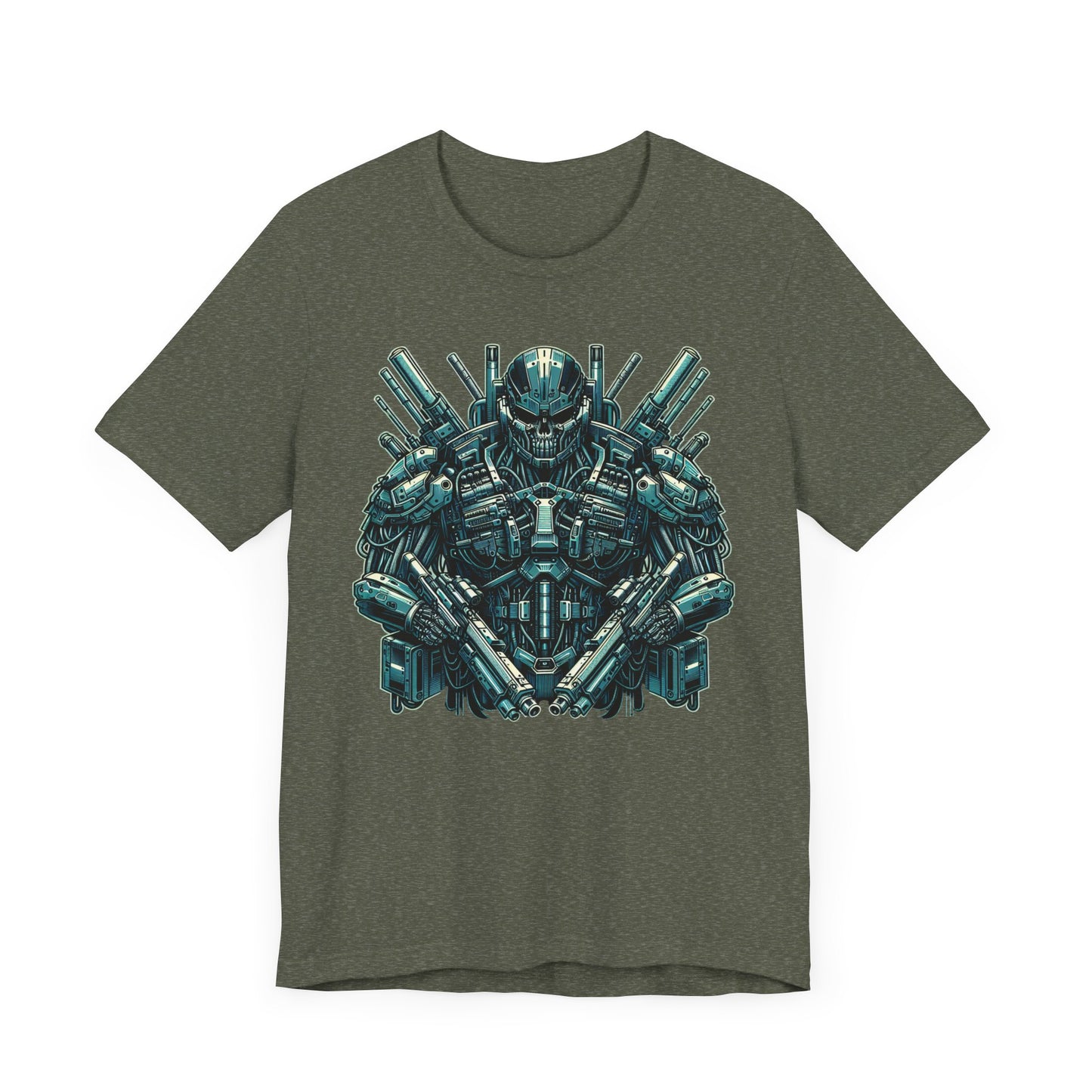 Cyber Warrior Unisex Jersey Tee, Geeky T-Shirt, Sci-Fi Apparel, Graphic Tee, Gift for Gamers, Futuristic Fashion