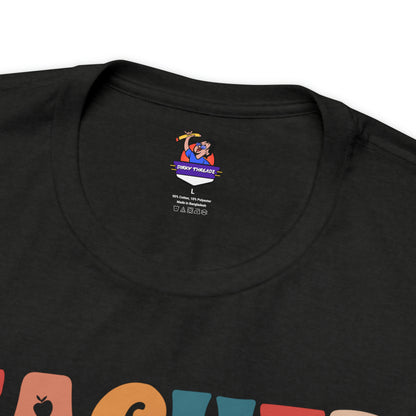 Colorful Teachers Change Lives Back to School Unisex Jersey Short Sleeve Tee Gifts for him, Gifts for Her