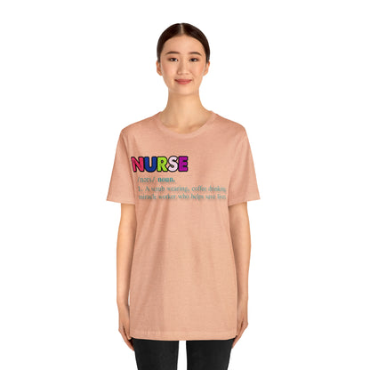 Definition of a Nurse Unisex Jersey Tee Bella+Canvas 3001 Healthcare Gift Medical Students, Soft Fabric, Various Sizes Available