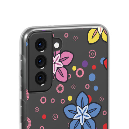 Retro Colorful Flowers Flexi Cases for IPhone and Samsung
