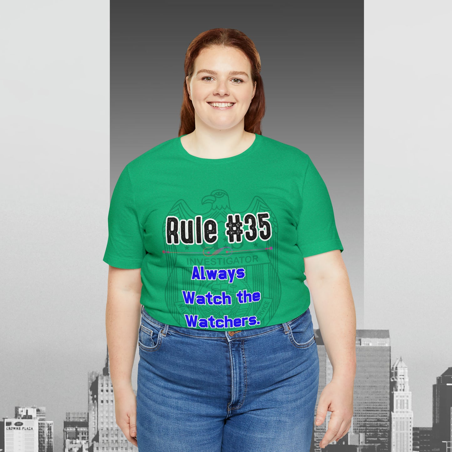 Rules of Gibbs #35 Always Watch the Watchers Unisex Jersey Short Sleeve Tee