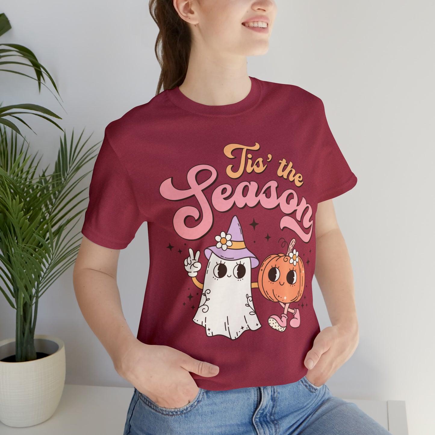 Tis The Season Retro Groovy Halloween Unisex Jersey Short Sleeve Tee GIfts for Him Gifts for Her