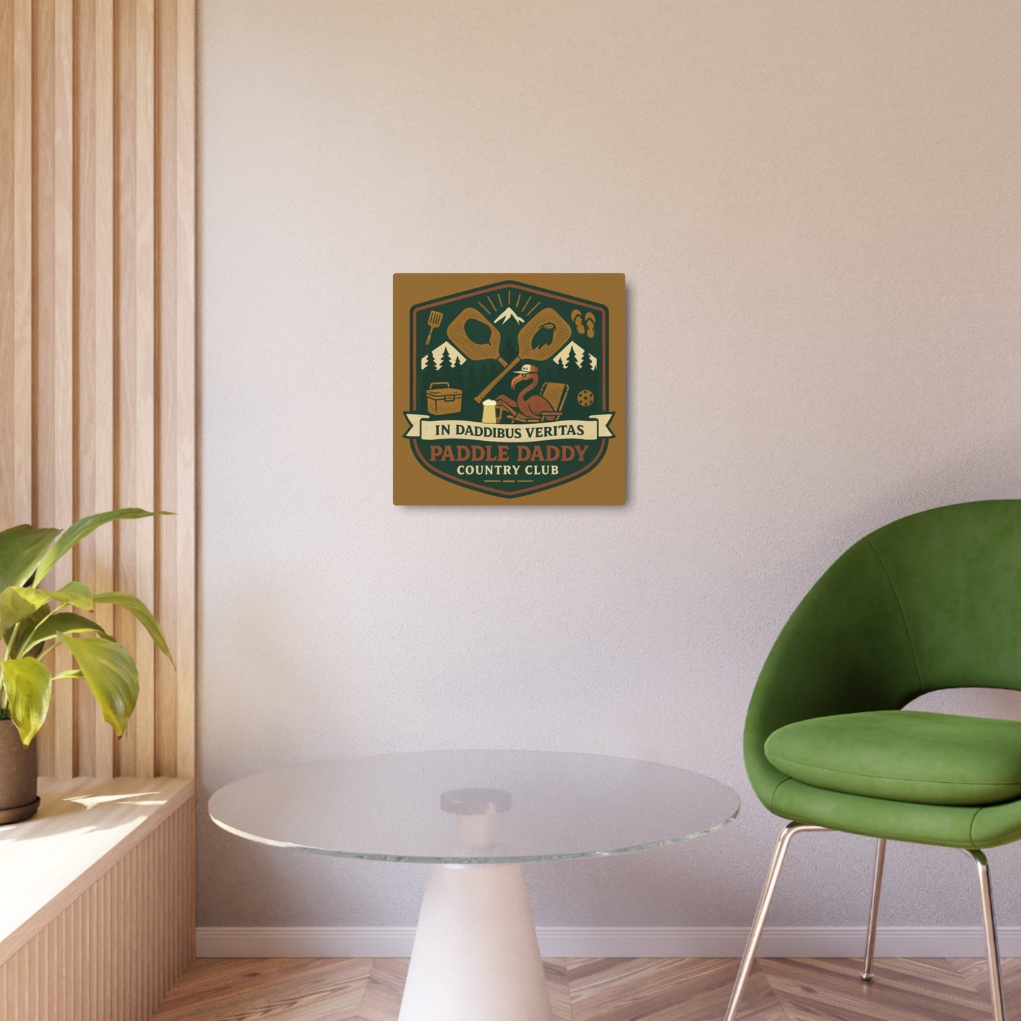 Paddle Daddy Country Club™ Metal Art Sign, Wall Decor for Outdoor Enthusiasts, Country Club Decor, Unique Gift for Dads, Camping Decoration