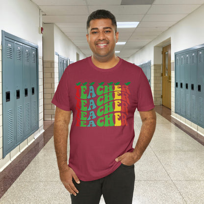 Colorful Teacher Unisex Jersey Short Sleeve Tee