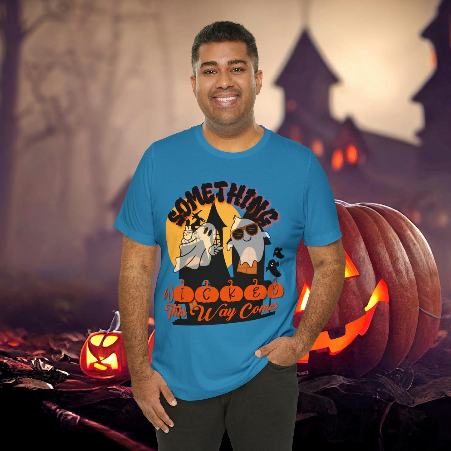 Something Wicked this Way Comes Halloween Unisex Jersey Short Sleeve Tee Gifts for Her Gifts for Him