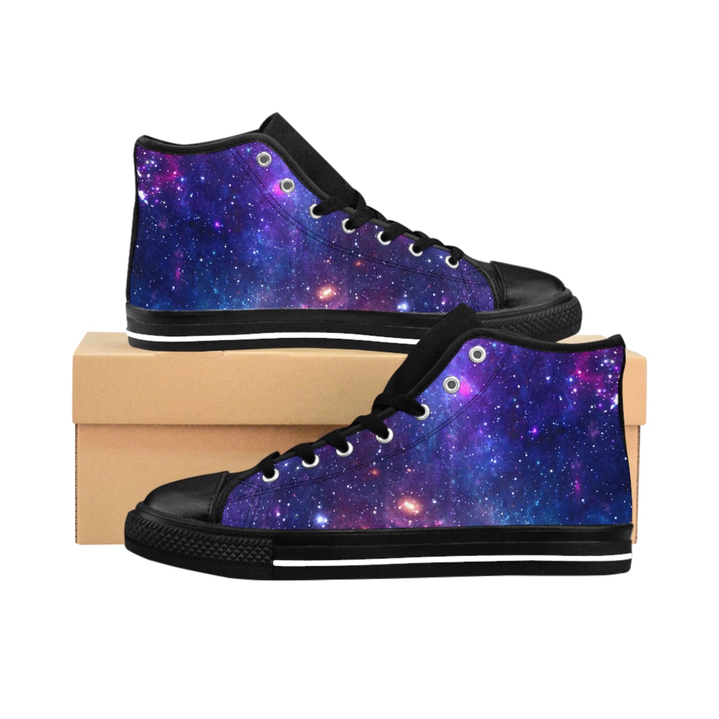 Purple Beyond the Stars Outer Space Out of this World Women's Classic Sneakers