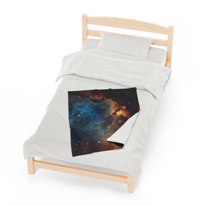Colorful Galaxy Velveteen Plush Blanket