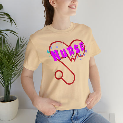 Nurse Love Unisex Jersey Tee Bella+Canvas 3001 Healthcare Gift Medical Students, Soft Fabric, Various Sizes Available