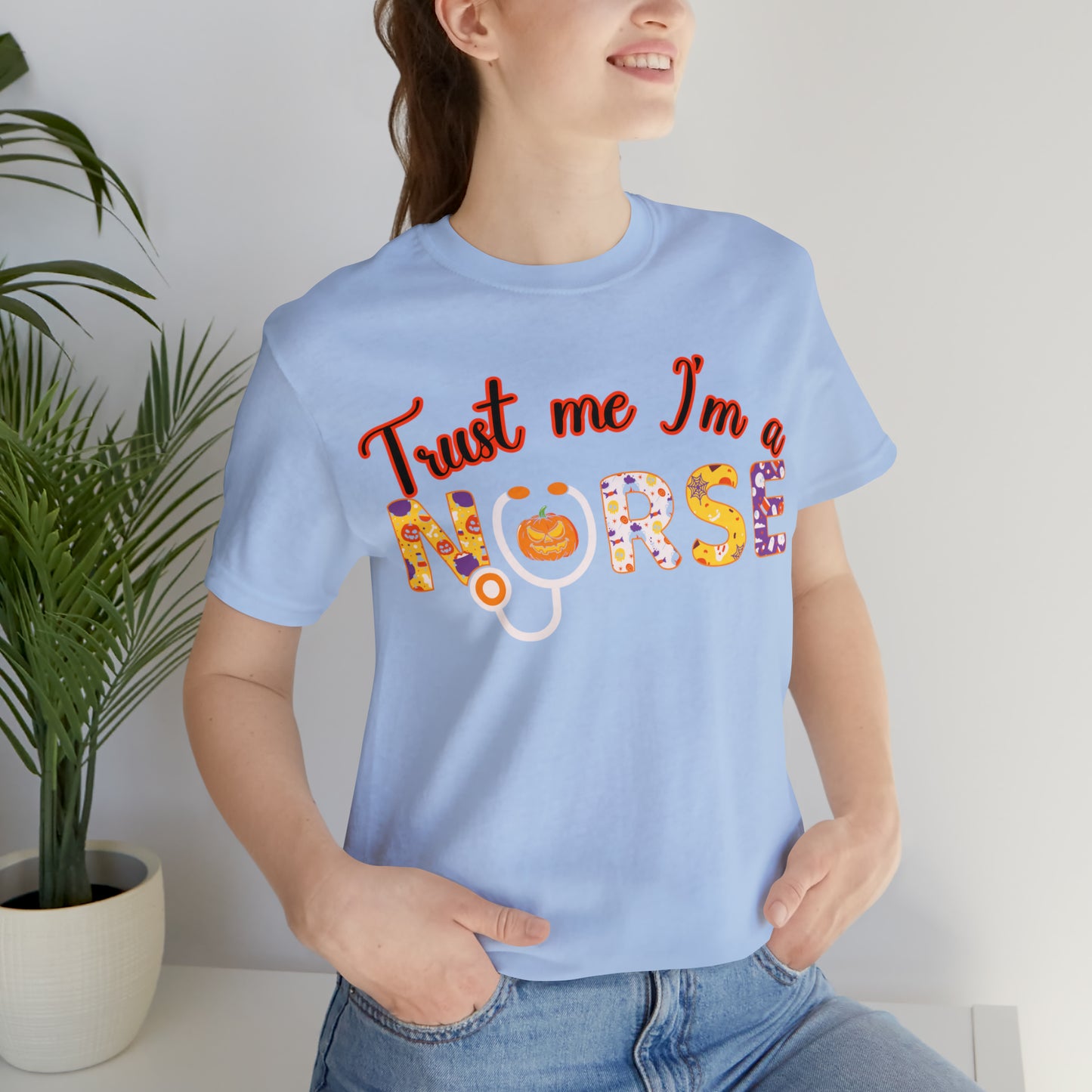 Trust me I'm a Nurse Halloween Retro Unisex Jersey Short Sleeve Tee