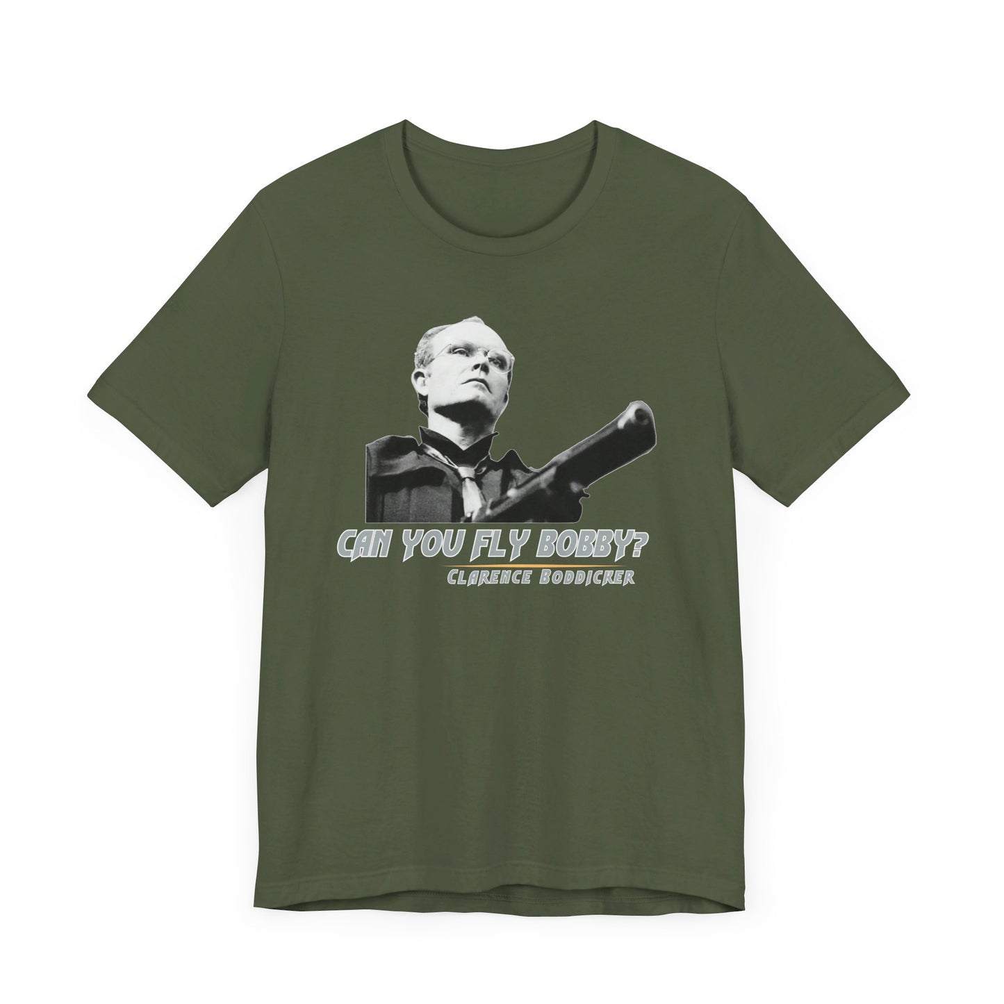 “Can You Fly, Bobby?” Retro RoboCop Tee Clarence Boddicker Quote Unisex Jersey Short Sleeve Tee