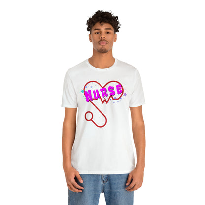 Nurse Love Unisex Jersey Tee Bella+Canvas 3001 Healthcare Gift Medical Students, Soft Fabric, Various Sizes Available