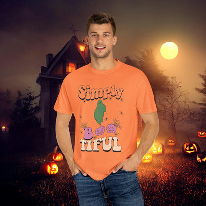 Simply Bootiful Retro Groovy Halloween Unisex Garment-Dyed T-shirt Gifts for Her Gifts for him