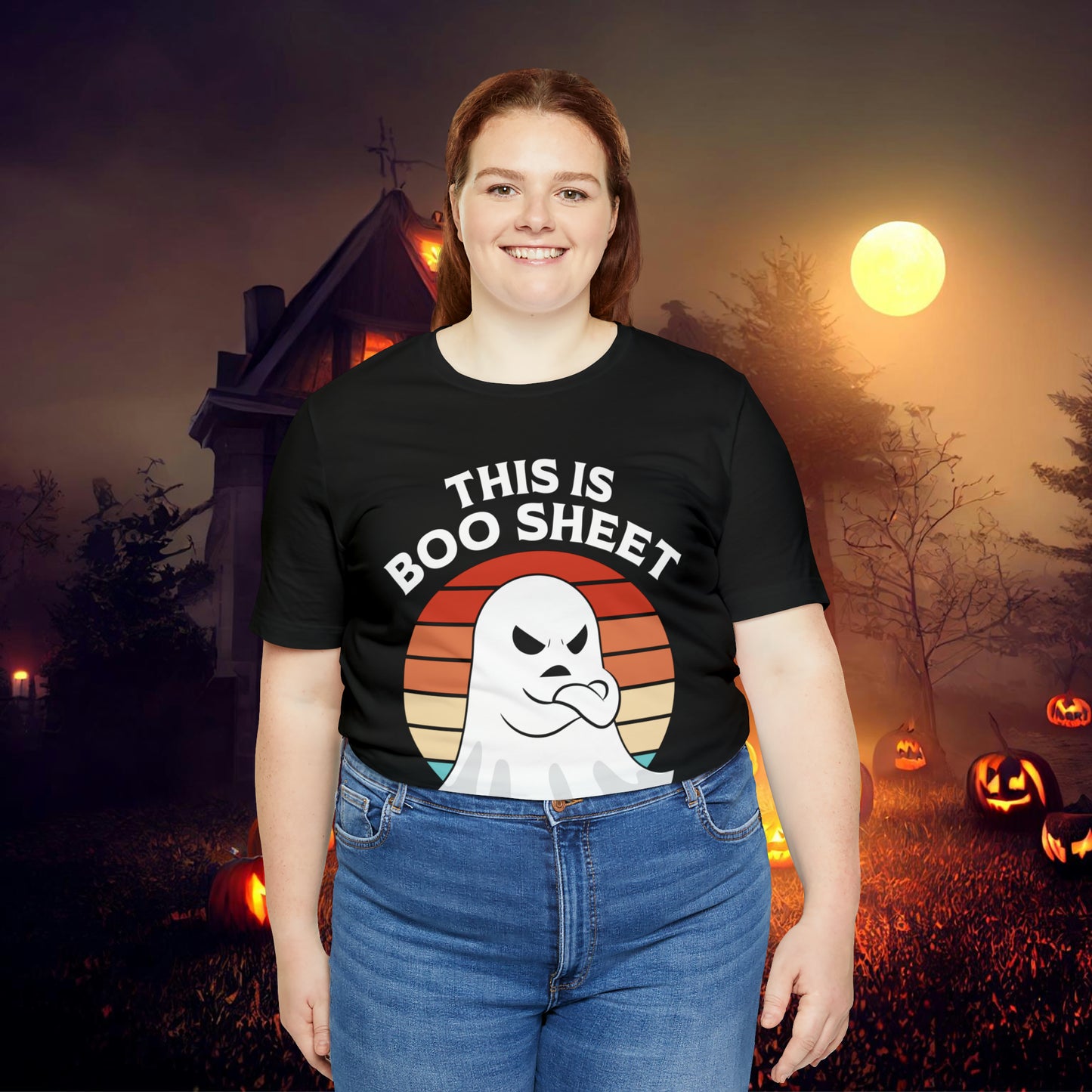 This is Boo Sheet Halloween Unisex Jersey Short Sleeve Tee Gifts for Her Gifts for Him