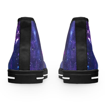 Purple Beyond the Stars Outer Space Out of this World Women's High Top Sneakers