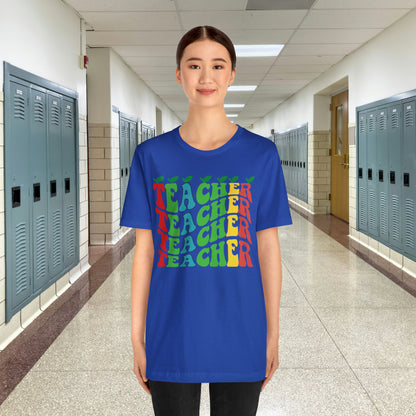 Colorful Teacher Unisex Jersey Short Sleeve Tee