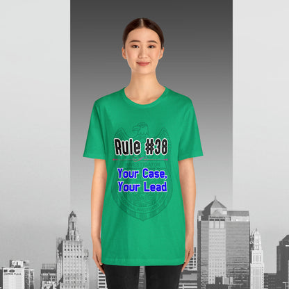 Rules of Gibbs #38 Your Case, Your Lead Unisex Jersey Short Sleeve Tee