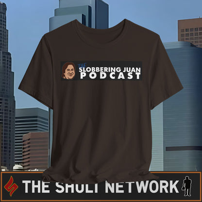 Slobbering Juan Podcast T-Shirt — Retro Logo Tee for Fans