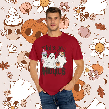 Let's Go Ghouls Retro Groovy Halloween Unisex Garment-Dyed T-shirt for Him Gifts for Her