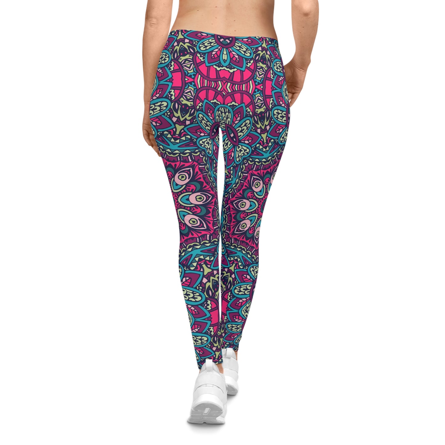 Fashion Forward: Purple Boho Plus Size Leggings - All-Over Comfort