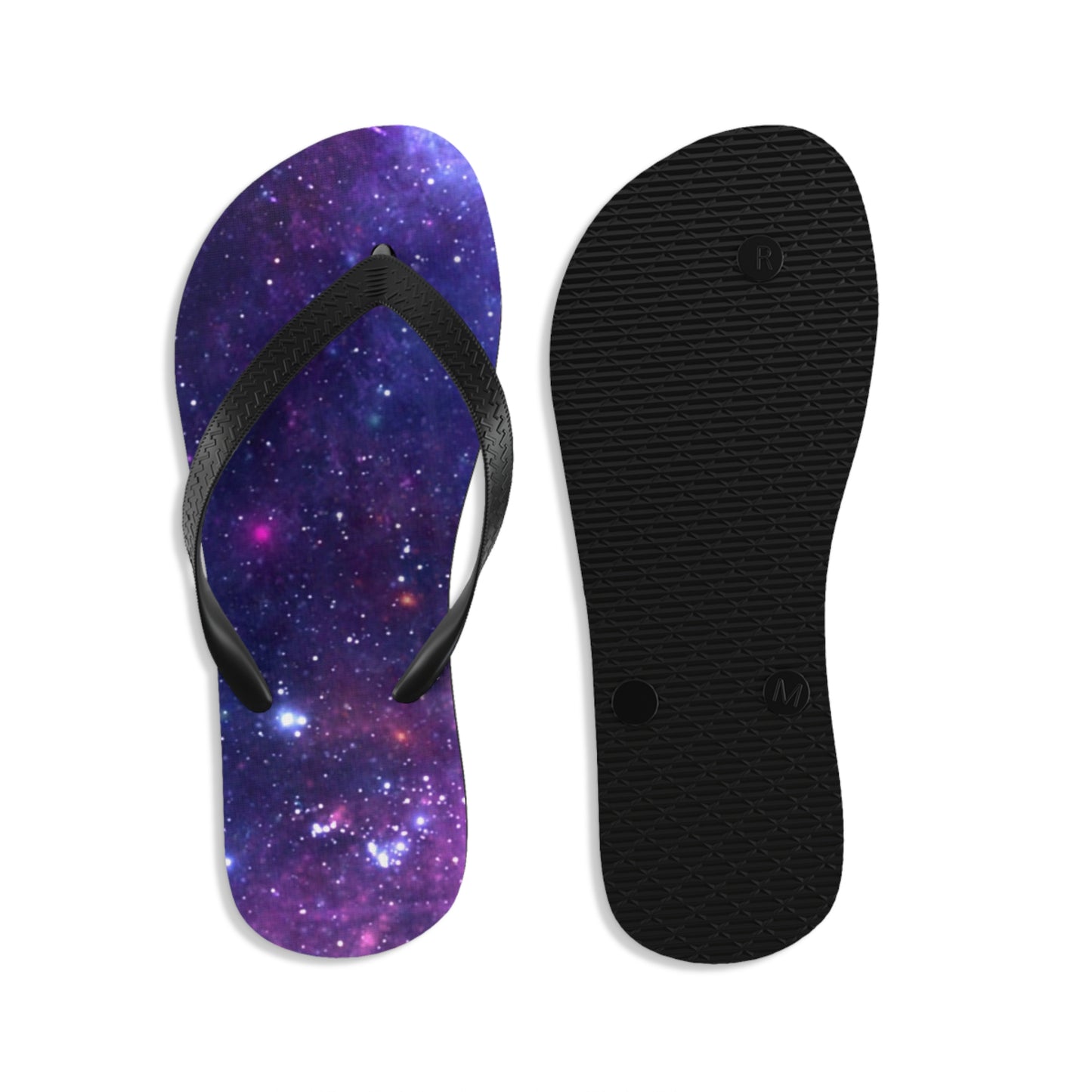 Purple Beyond the Stars Outer Space Out of this World Unisex Flip-Flops