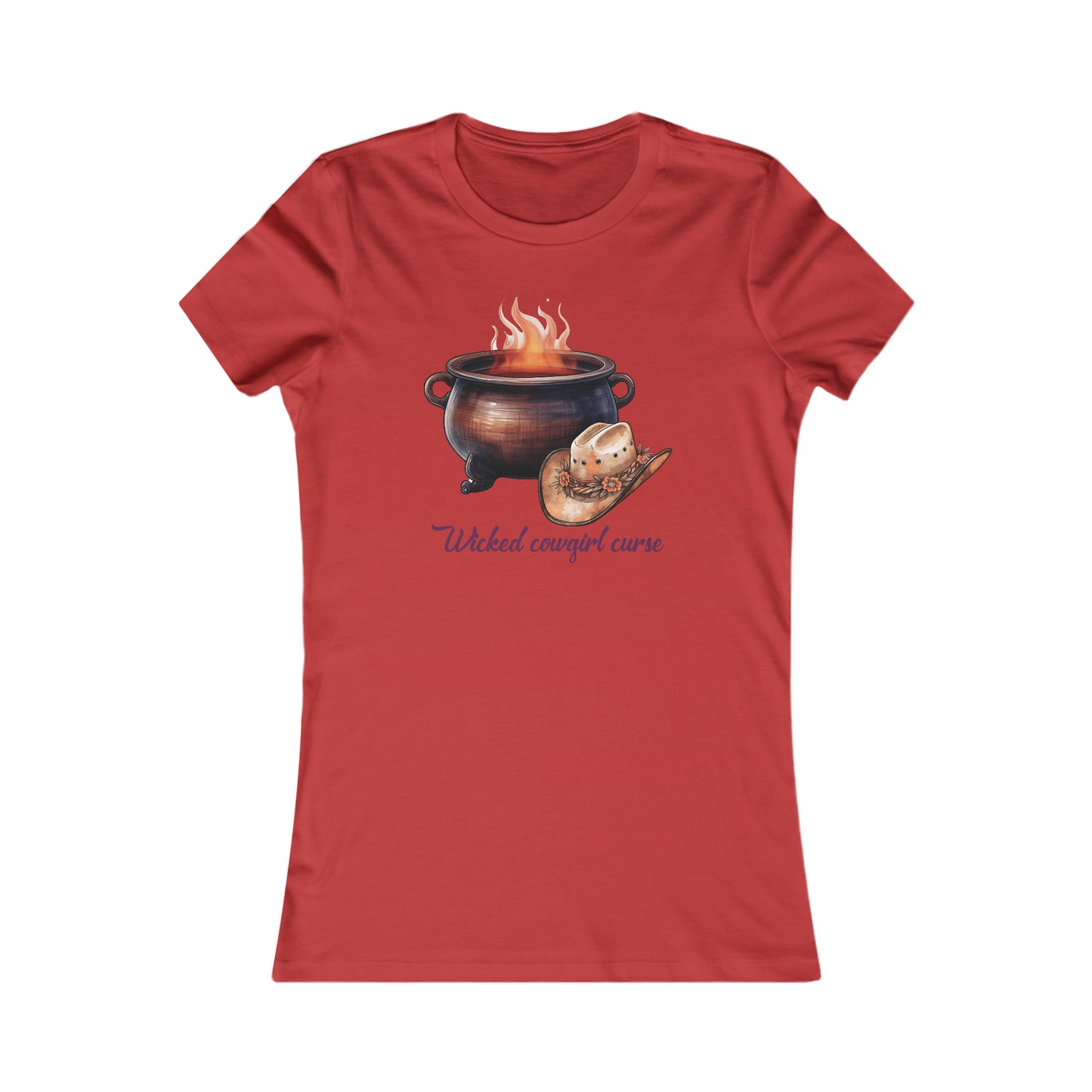 Wicked Cowgirl Curse Western Halloween Women's Favorite Tee