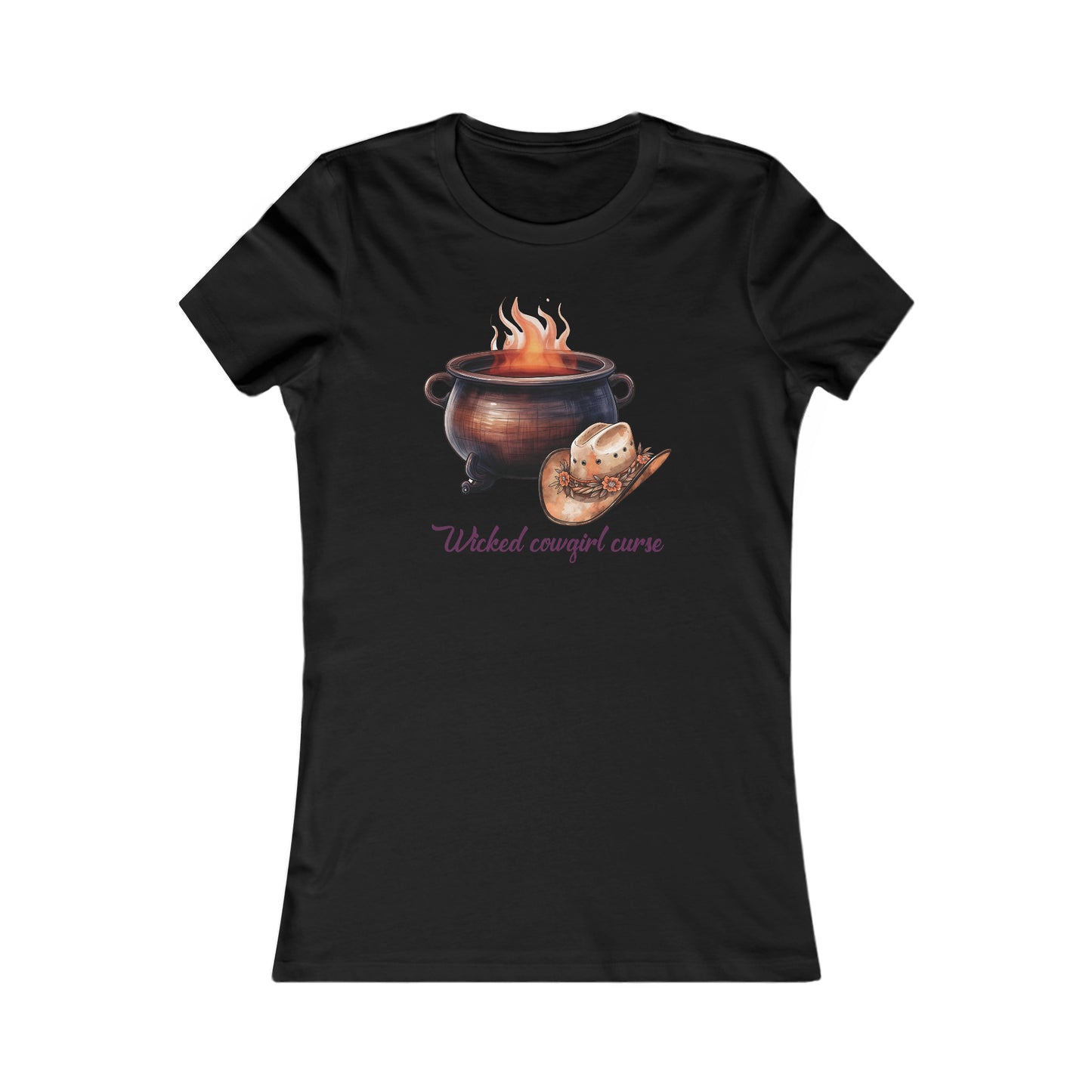 Wicked Cowgirl Curse Western Halloween Women's Favorite Tee