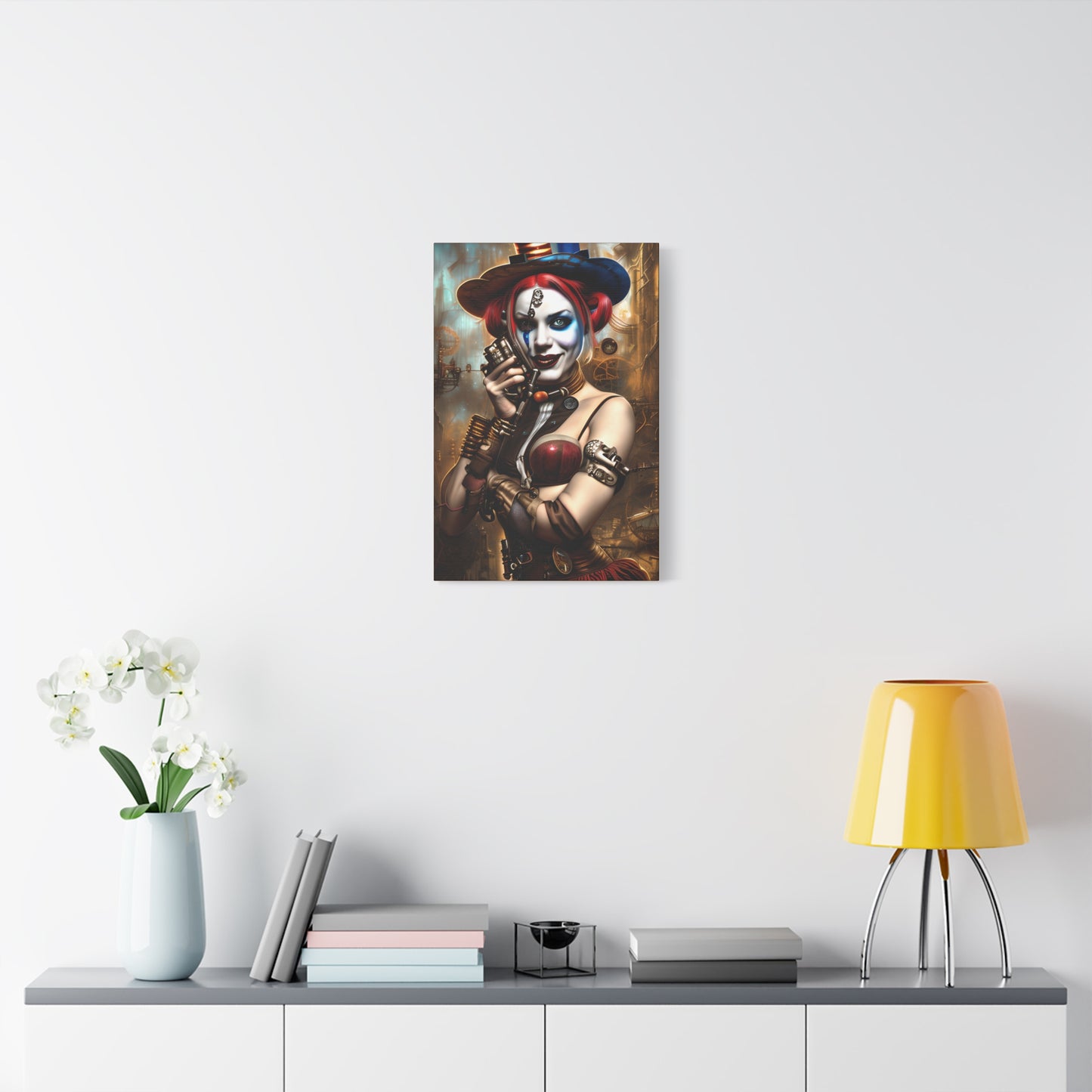 Hyper Realistic Steampunk Harley Quinn Matte Canvas, Stretched, 1.25"