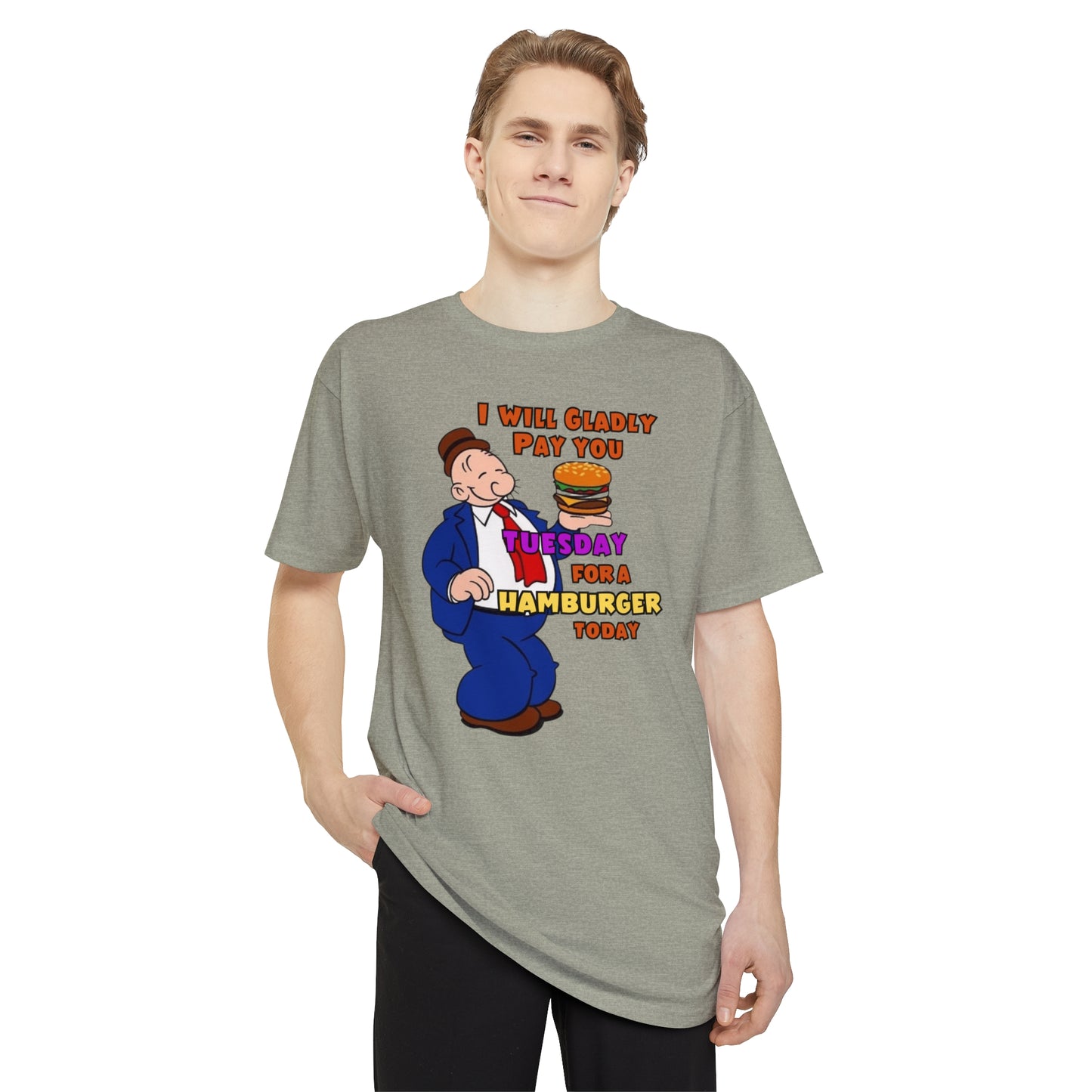 Popeye's Friend Wimpy "Gladly Pay You Tuesday" Unisex Long Body Urban Tee