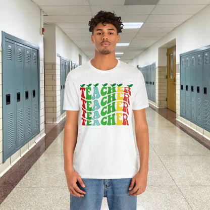 Colorful Teacher Unisex Jersey Short Sleeve Tee