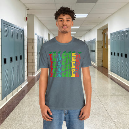 Colorful Teacher Unisex Jersey Short Sleeve Tee