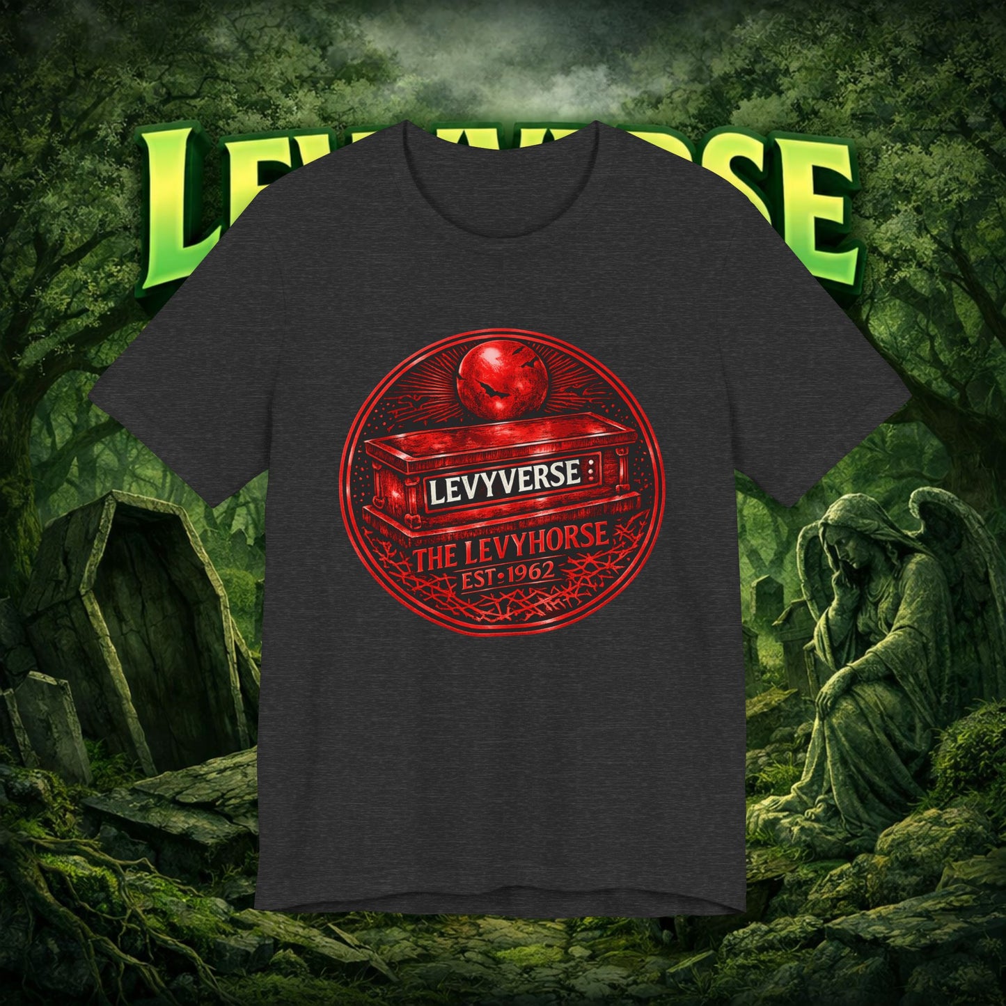Levyverse Red Emblem Tee — The Levyhorse Vintage Logo T-Shirt