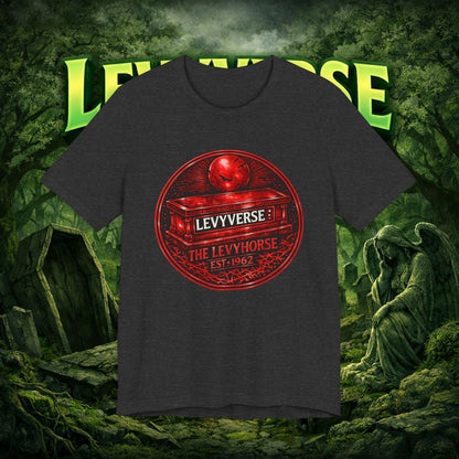 Levyverse Red Emblem Tee — The Levyhorse Vintage Logo T-Shirt