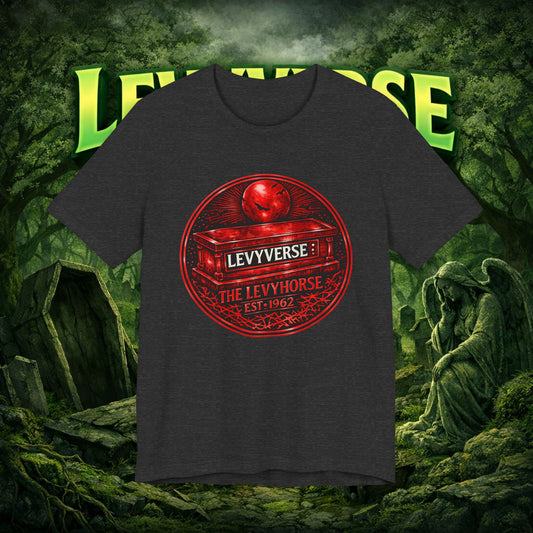 Levyverse Red Emblem Tee — The Levyhorse Vintage Logo T-Shirt