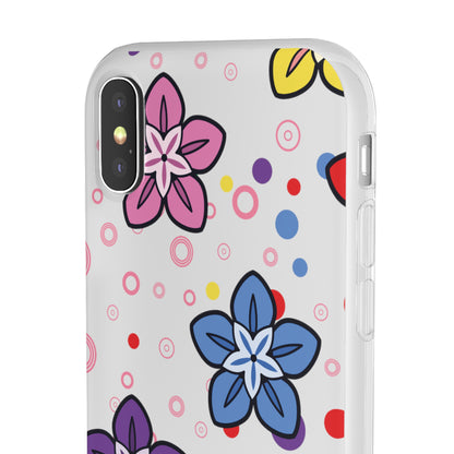 Retro Colorful Flowers Flexi Cases for IPhone and Samsung