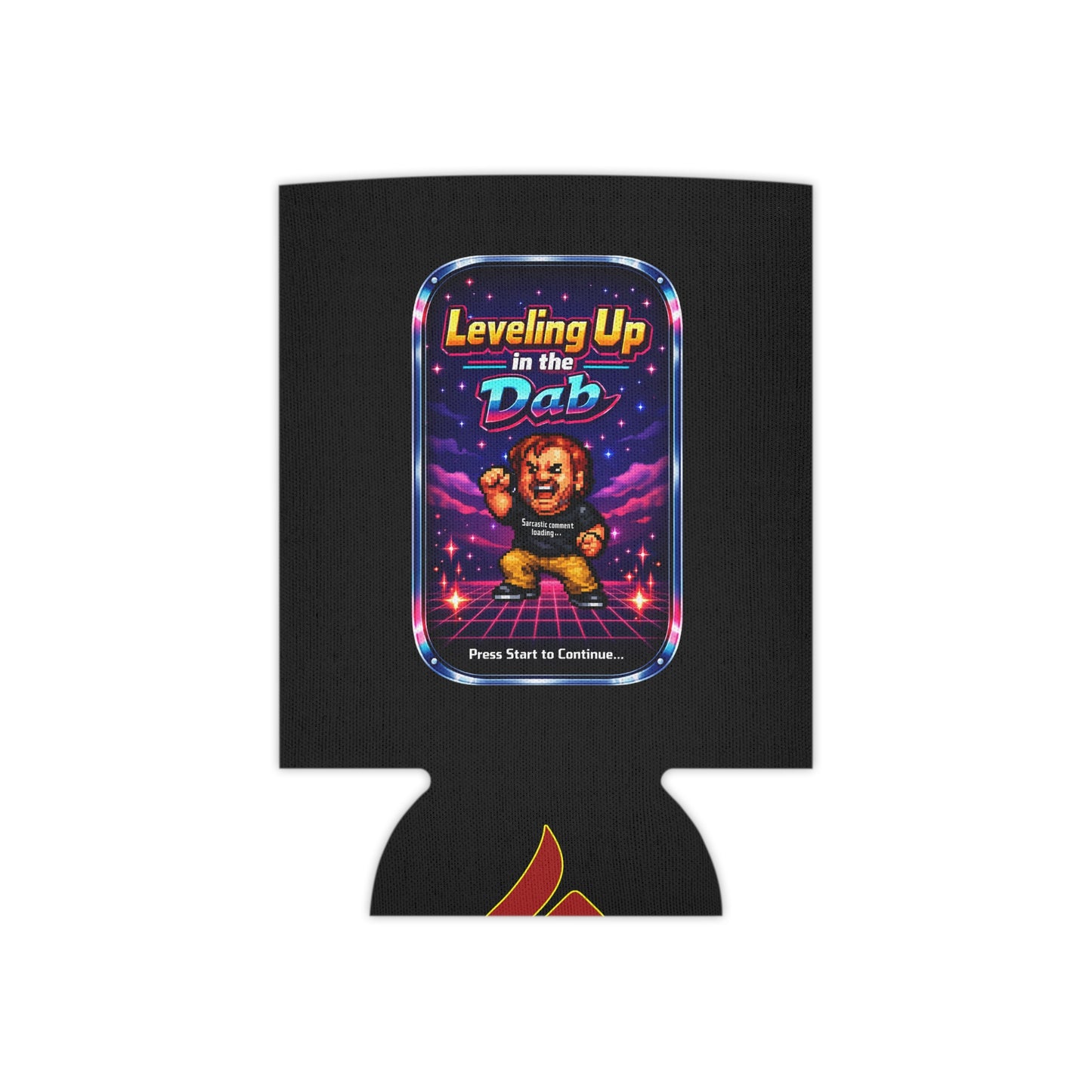 Leveling Up in the Dab Retro  Drink Koozie