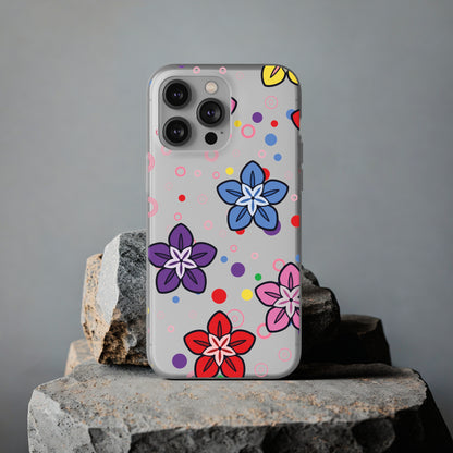 Retro Colorful Flowers Flexi Cases for IPhone and Samsung