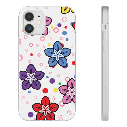 Retro Colorful Flowers Flexi Cases for IPhone and Samsung