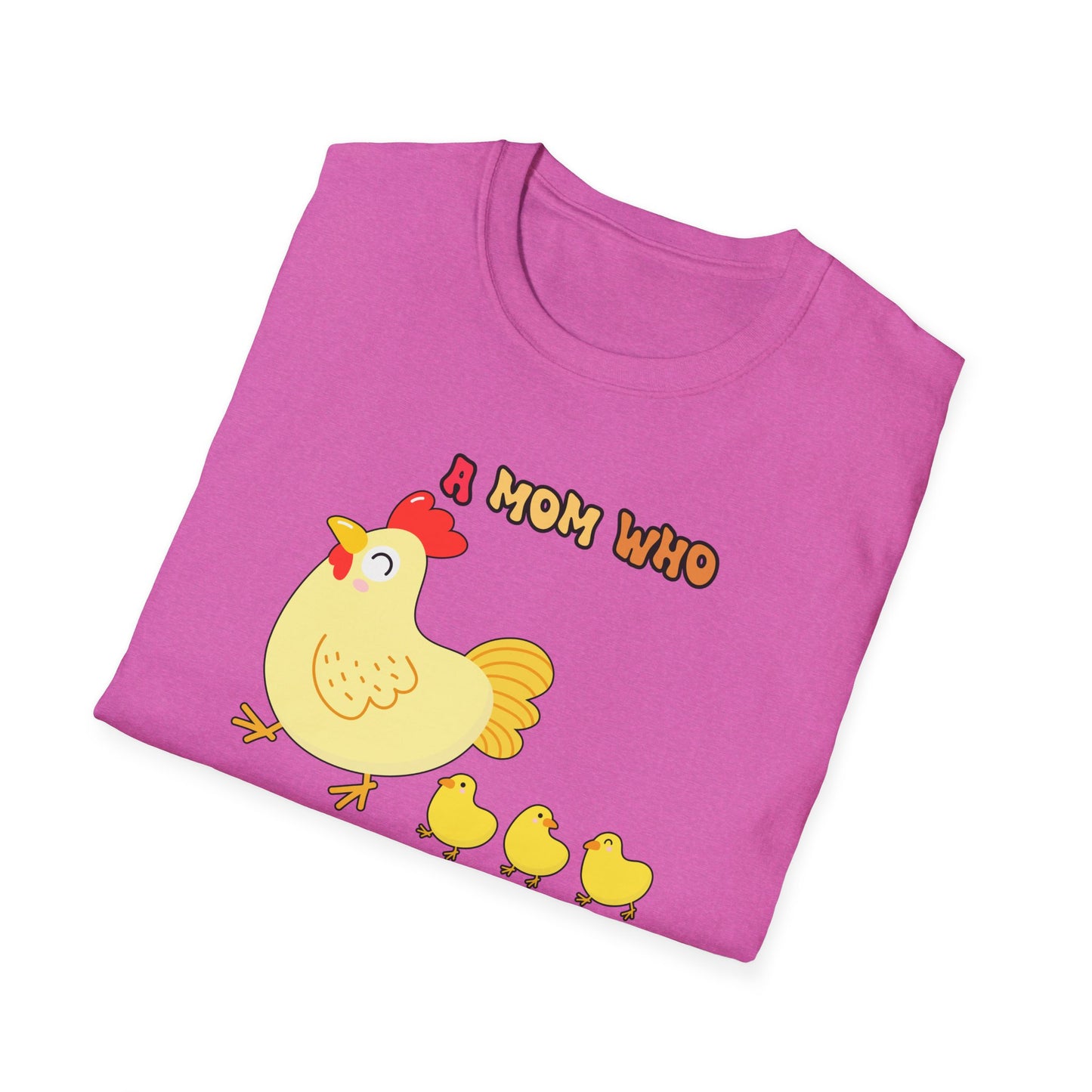 A Mom who loves her chicken nuggets Unisex Softstyle T-Shirt ChickenMomma  mother's day gift mom, aunt, grandma, wife