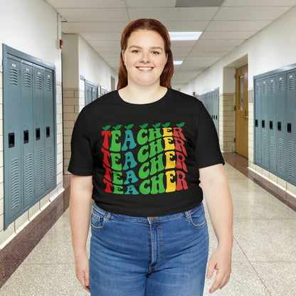Colorful Teacher Unisex Jersey Short Sleeve Tee
