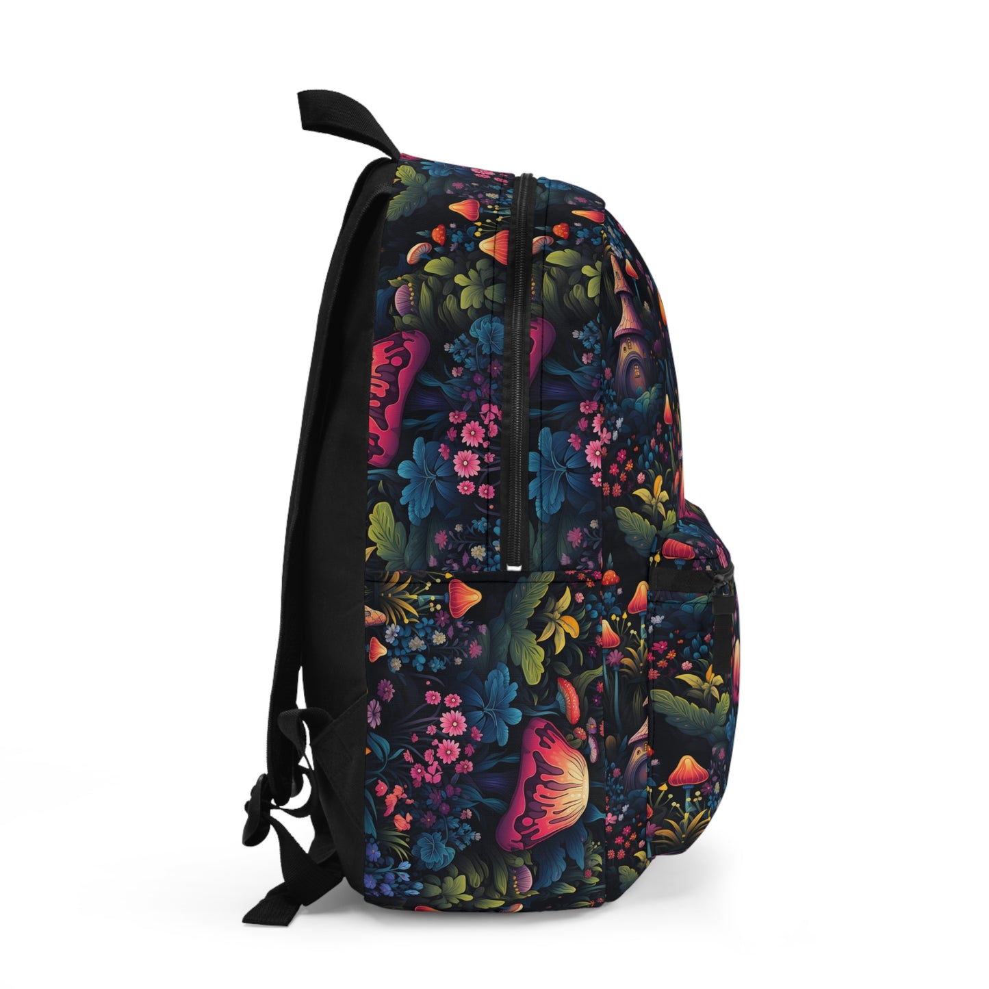 Fairy Tale Magical Forest With Colorful Mushrooms Backpack