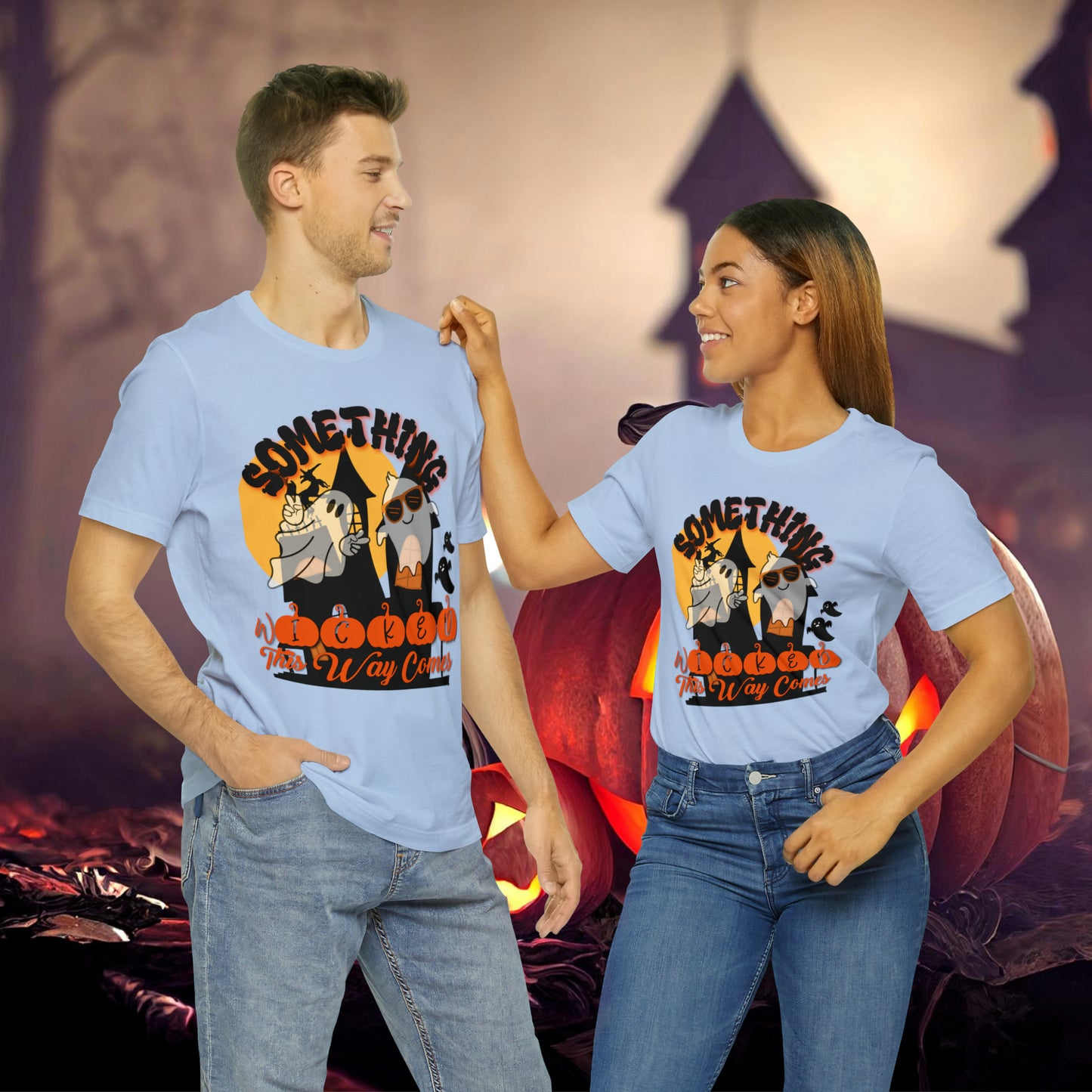 Something Wicked this Way Comes Halloween Unisex Jersey Short Sleeve Tee Gifts for Her Gifts for Him