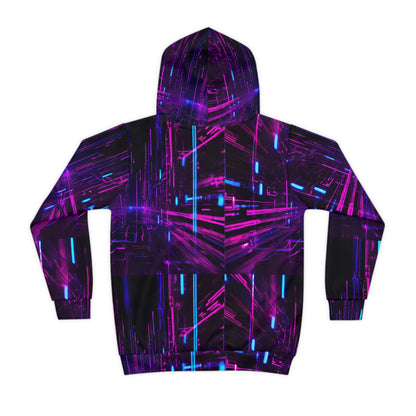 Neon Dreams: Cyberpunk Glow Hoodie for Kids