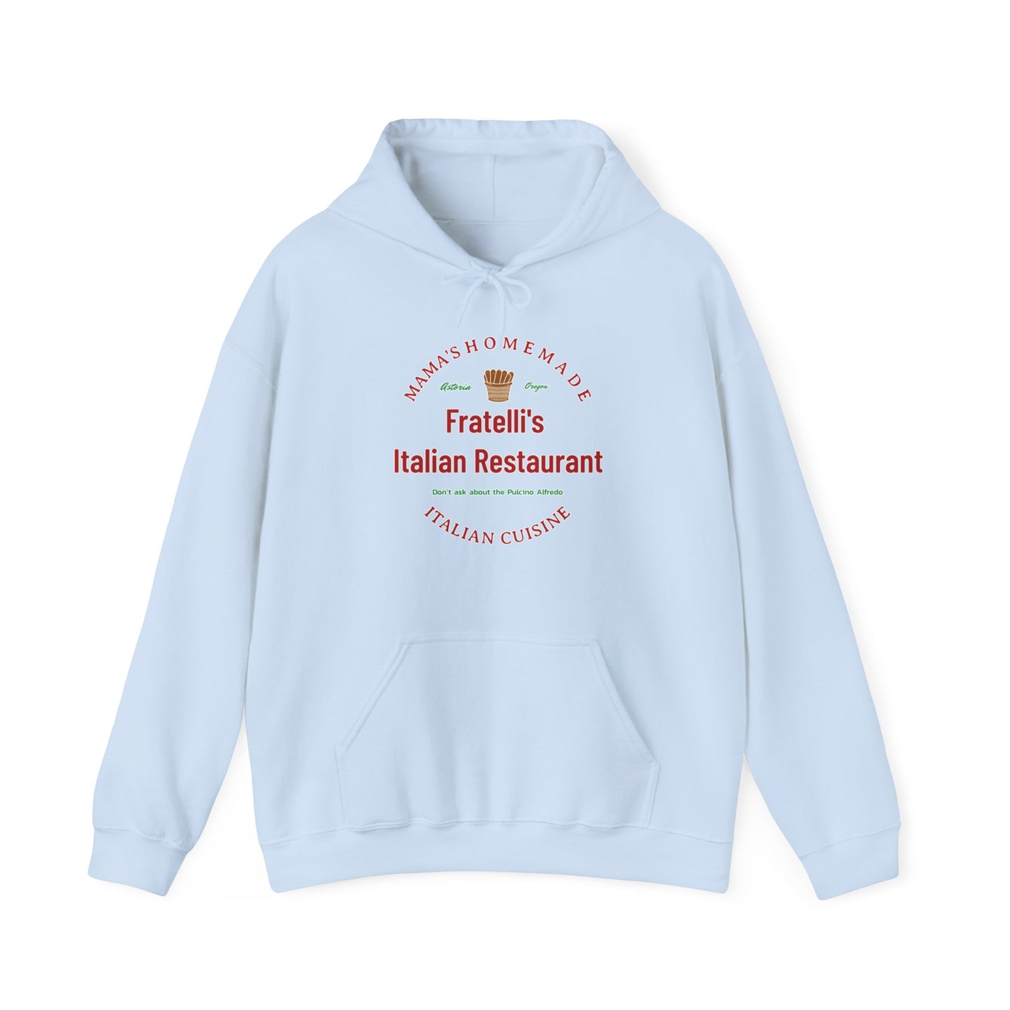 Fratelli's Italian Restaurant Unisex Heavy Blend™ Hooded Sweatshirt Fratelli's Goonies, Quest Attire, Fashion Comedy, Pirate's Pasta-Lover