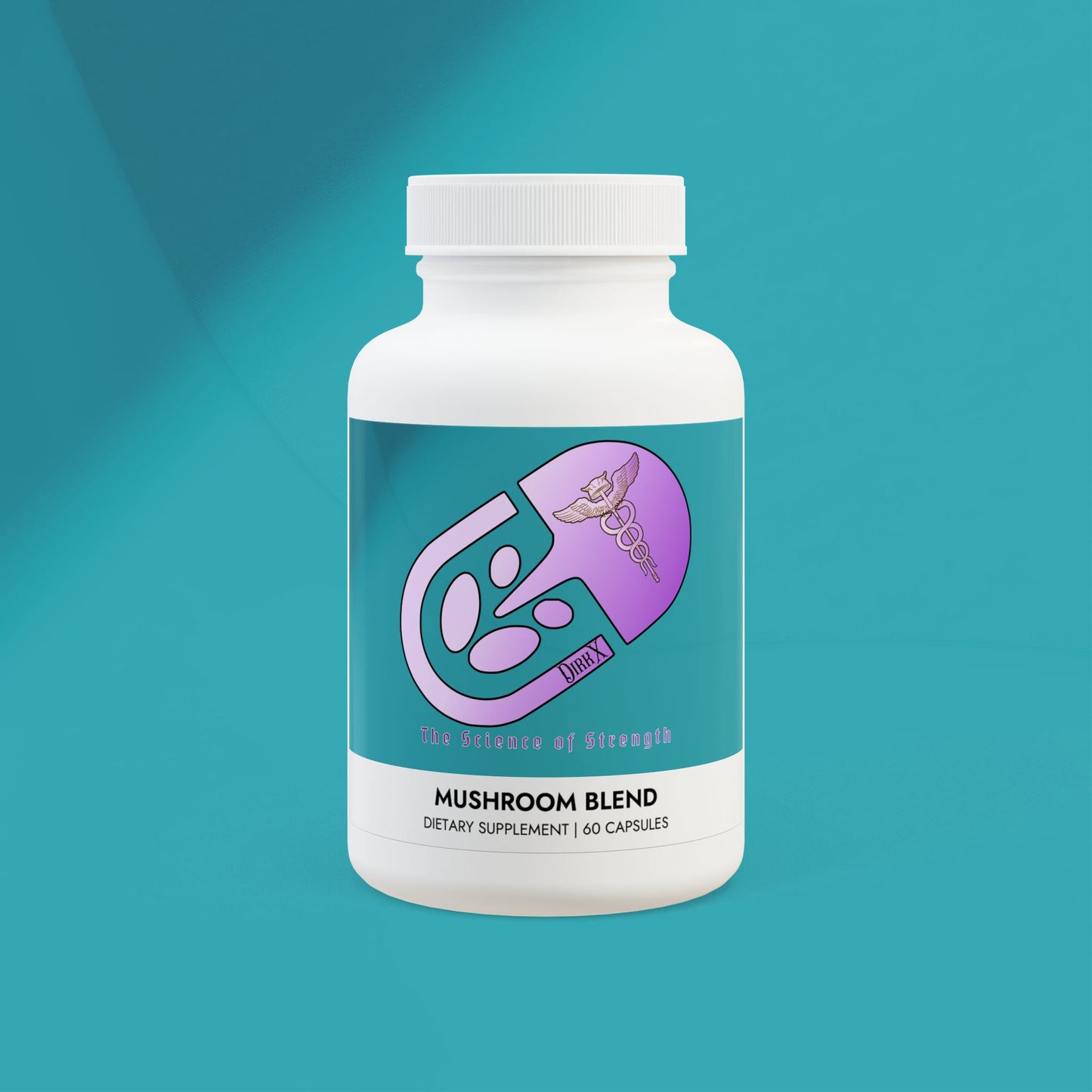 DirkX Mushroom Blend Capsules: Elevate Your Mind, Strengthen Your Body! (60 Capsules)