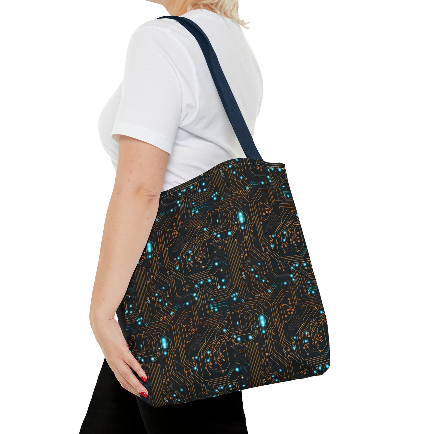 Golden Circuit Board AOP Tote Bag