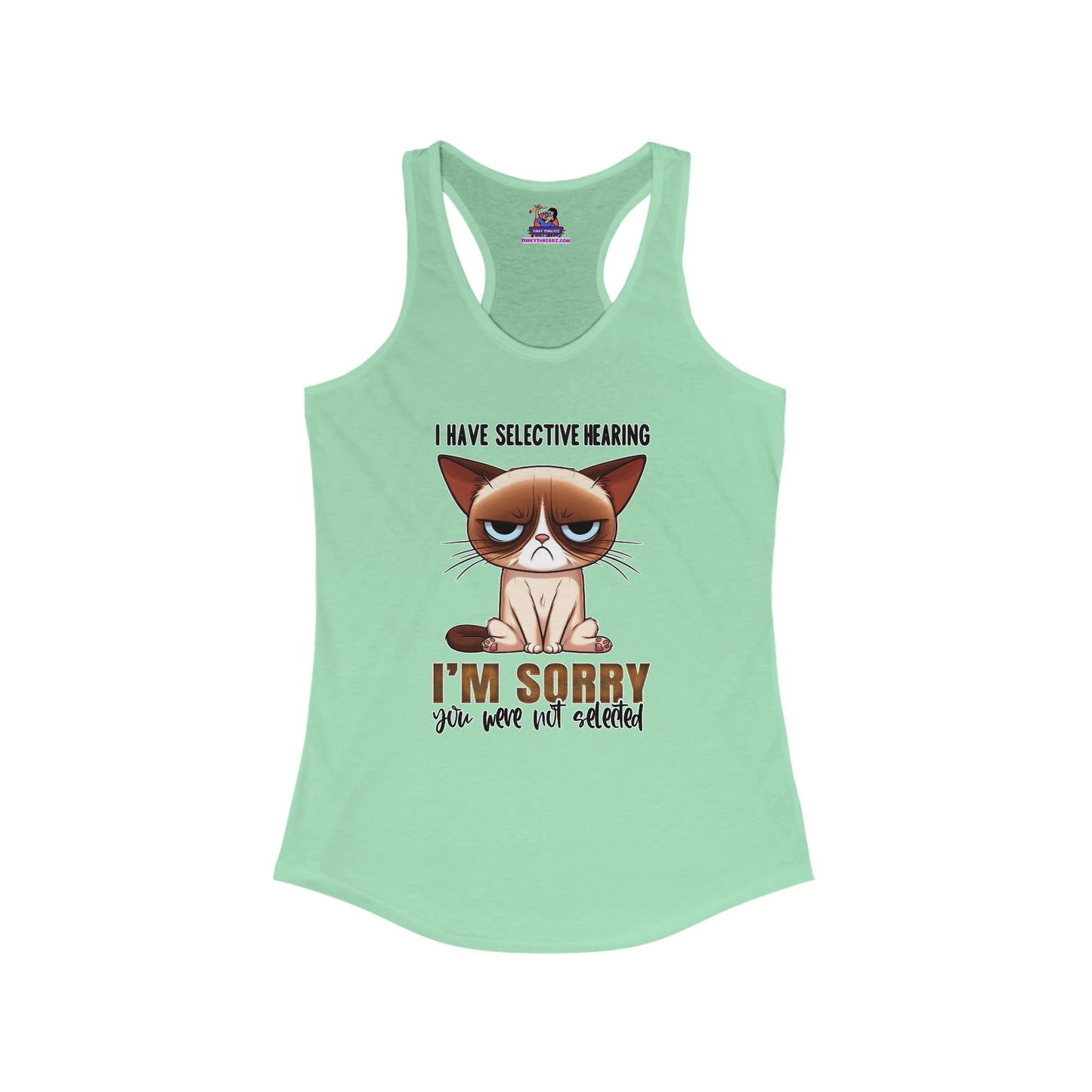 Selective Purrception: The Cat's Choice Women's Ideal Racerback Tank