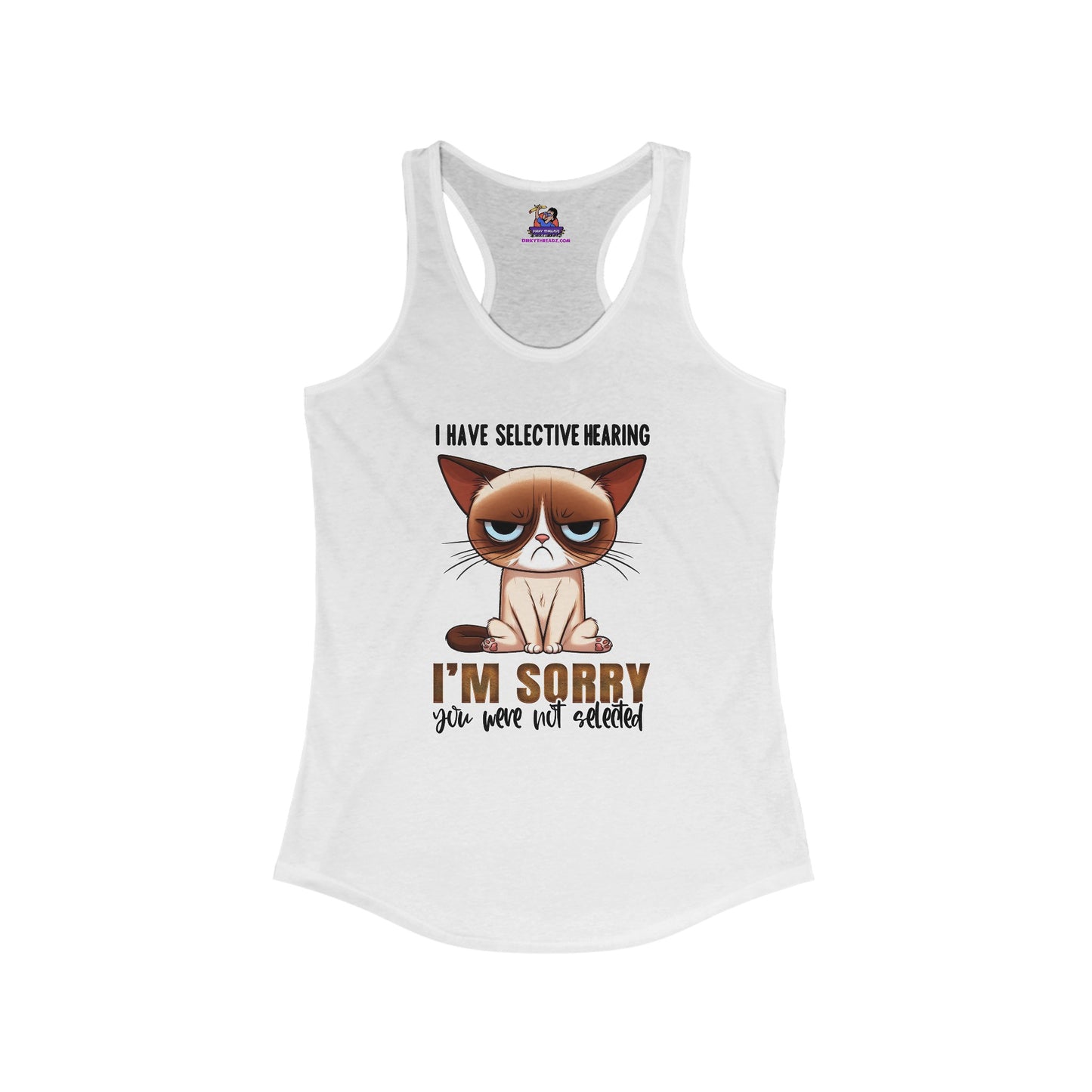 Selective Purrception: The Cat's Choice Women's Ideal Racerback Tank